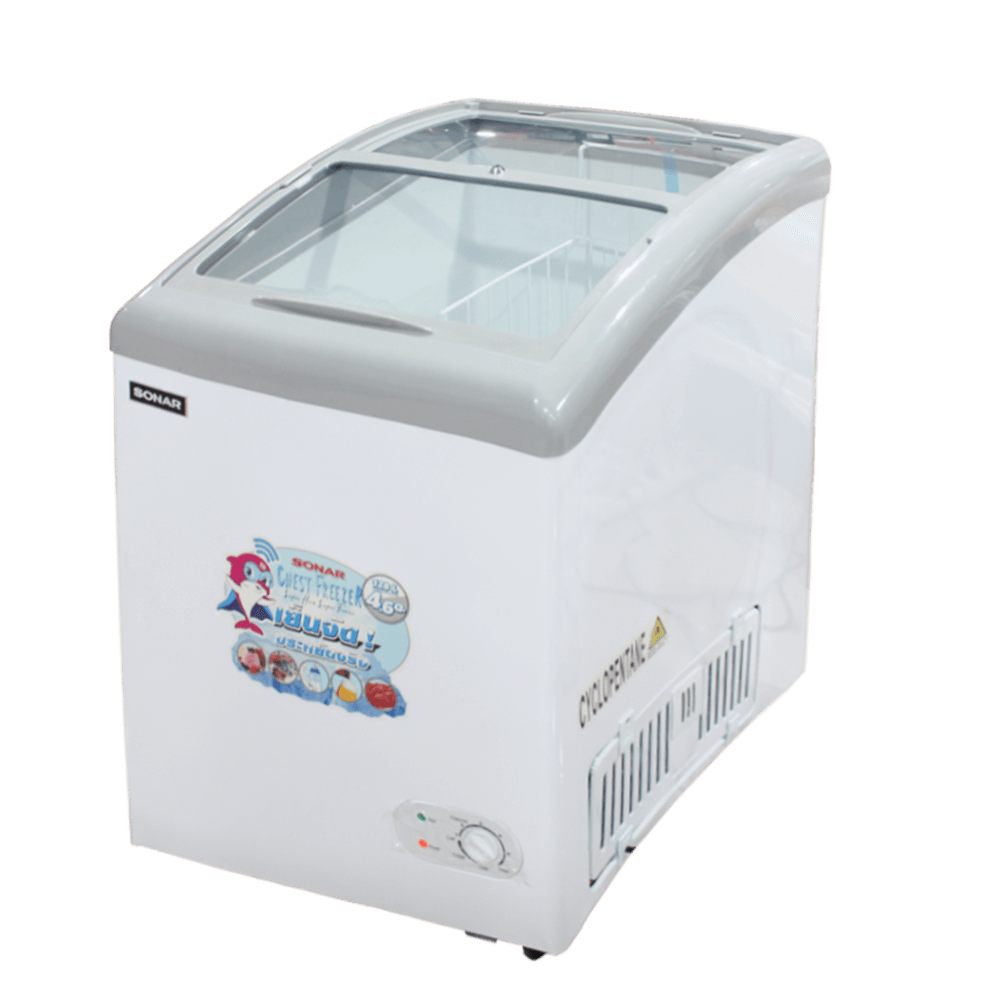 ตู้แช่แข็ง ฝากระจก SONAR รุ่น SD-128G ขนาด 128 ลิตร 4.6 คิว สีขาว